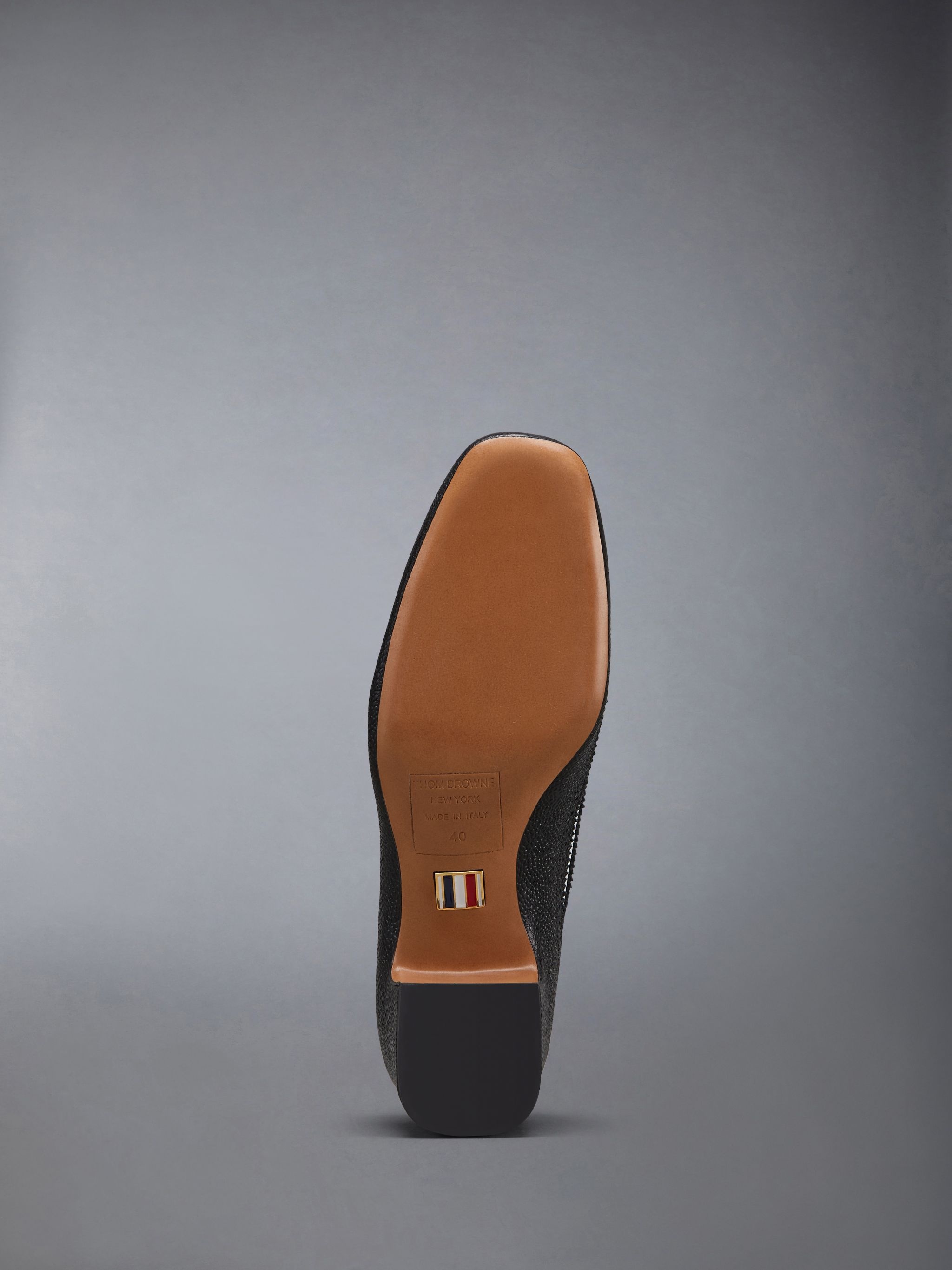 Pebble Grain 40mm Block Heel Criss Cross Thom John - 6