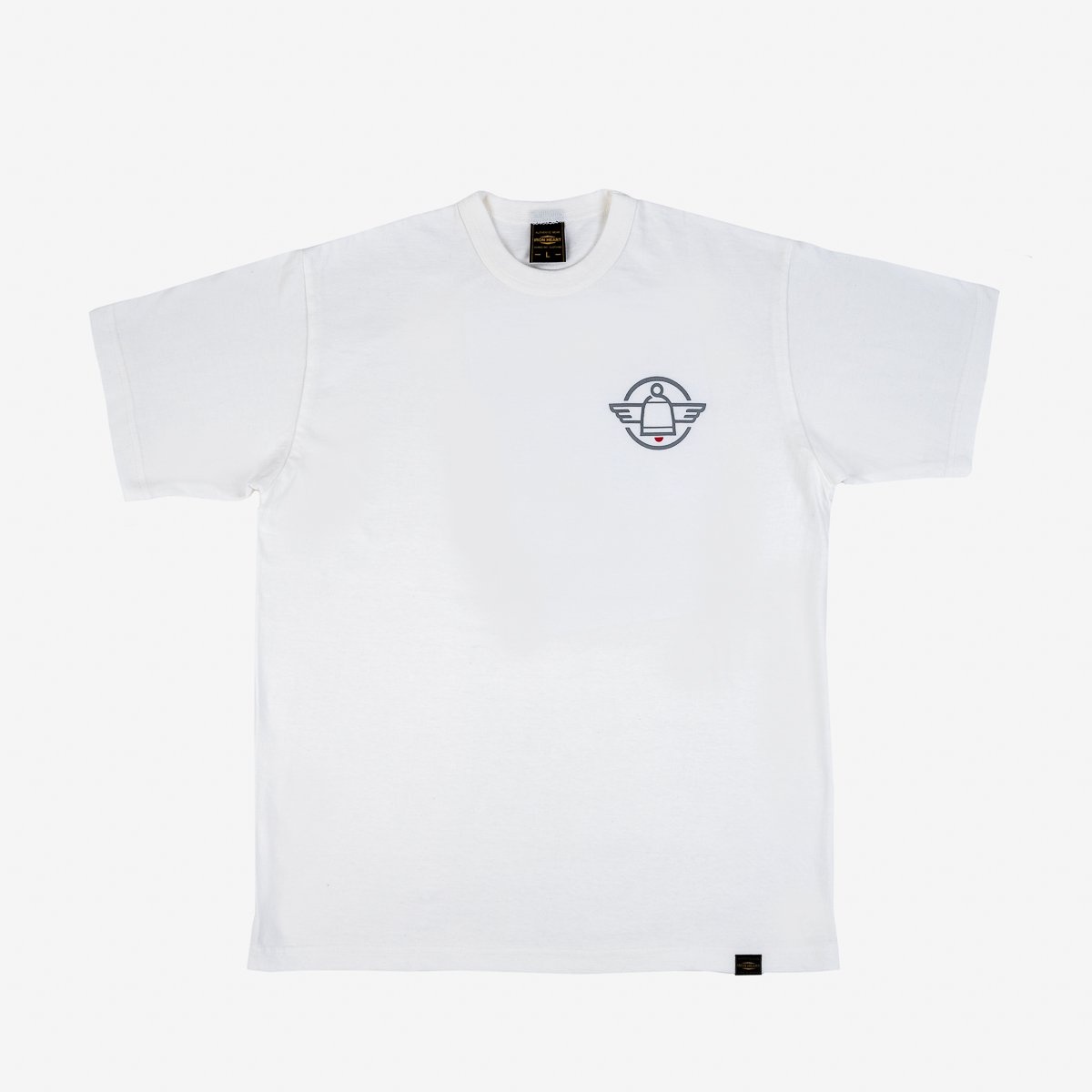 IHPT-555-WHT 6.5oz 555 Cut Printed Loopwheel Crew Neck T-Shirt - White - 1