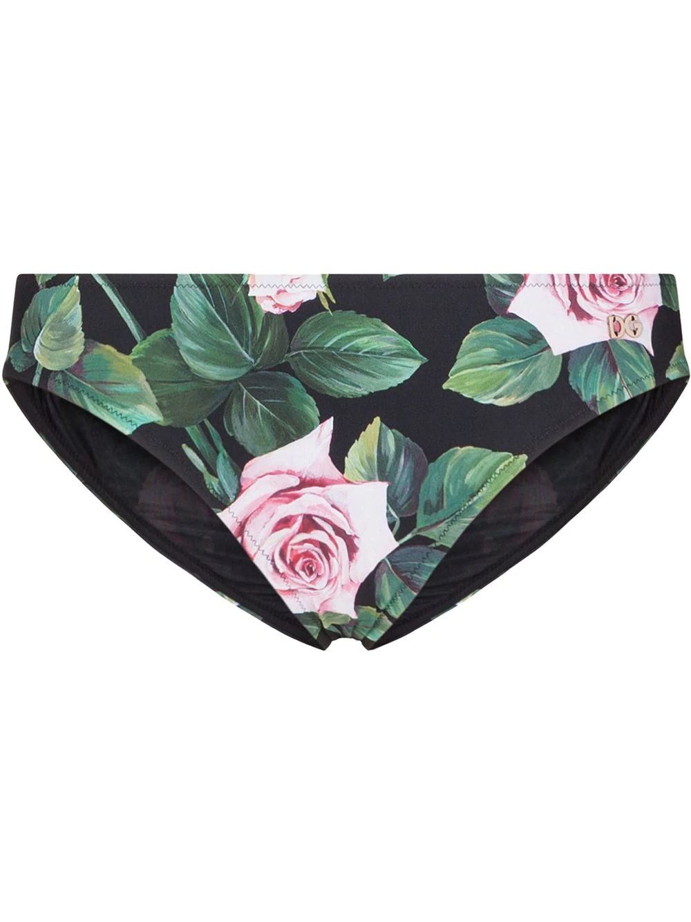 rose print bikini briefs - 1