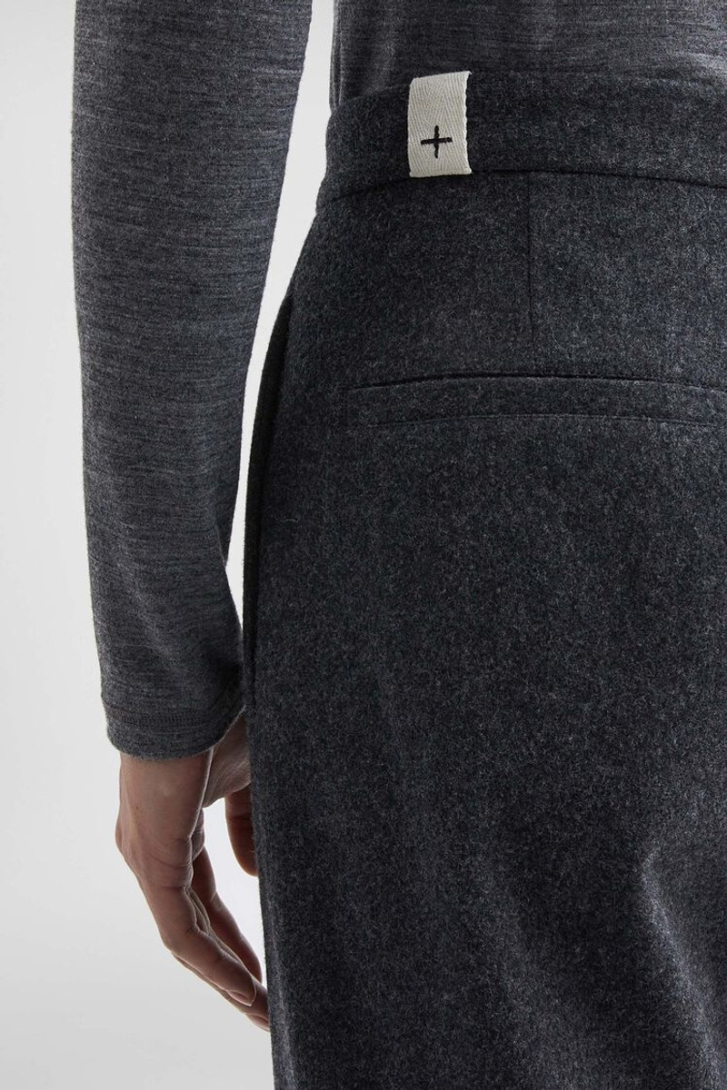 Wool Flannel Tapered Trousers 6