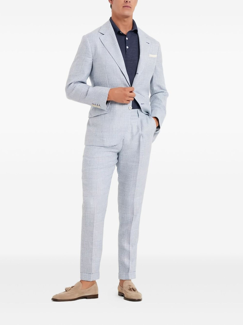 checked linen suit 1