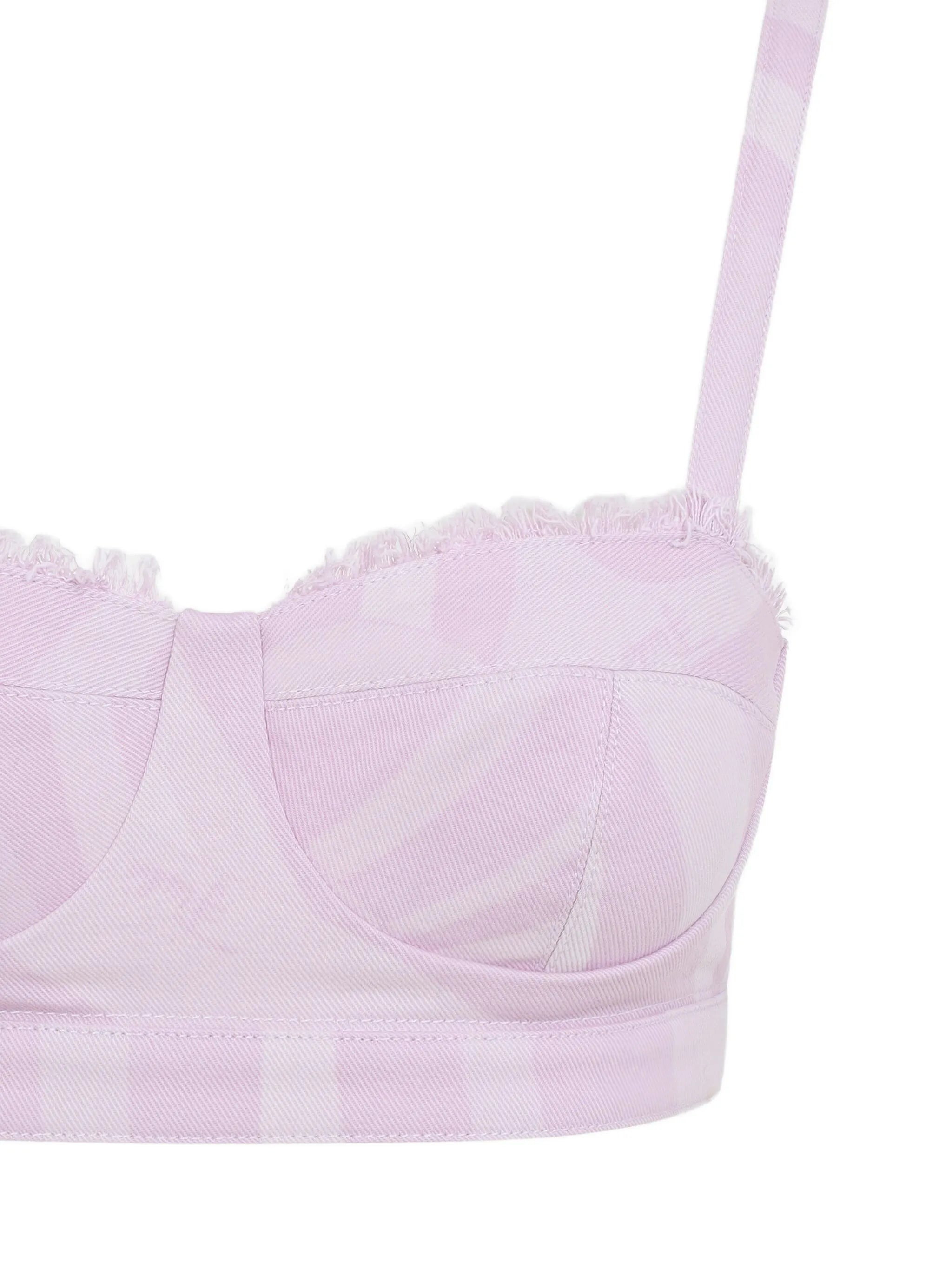 sweetheart-neck cotton top - 3