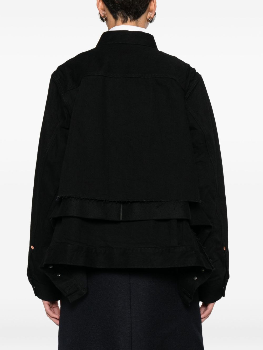 layered denim jacket - 4