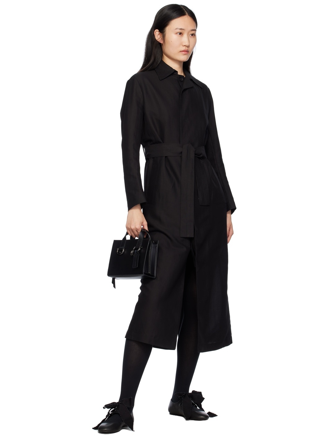 Yohji Yamamoto Black discord Mini Zipper Bag | REVERSIBLE