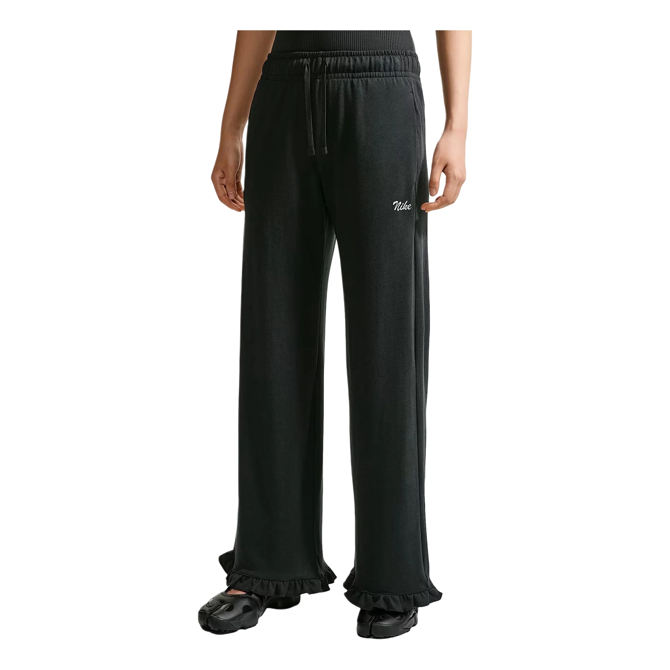 (WMNS) Nike Sportswear Mid-Rise Pants 'Black' IW1386-010 - 1