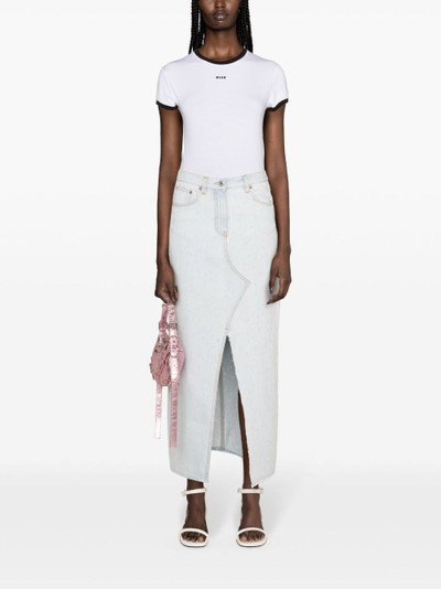 MSGM distressed maxi skirt outlook