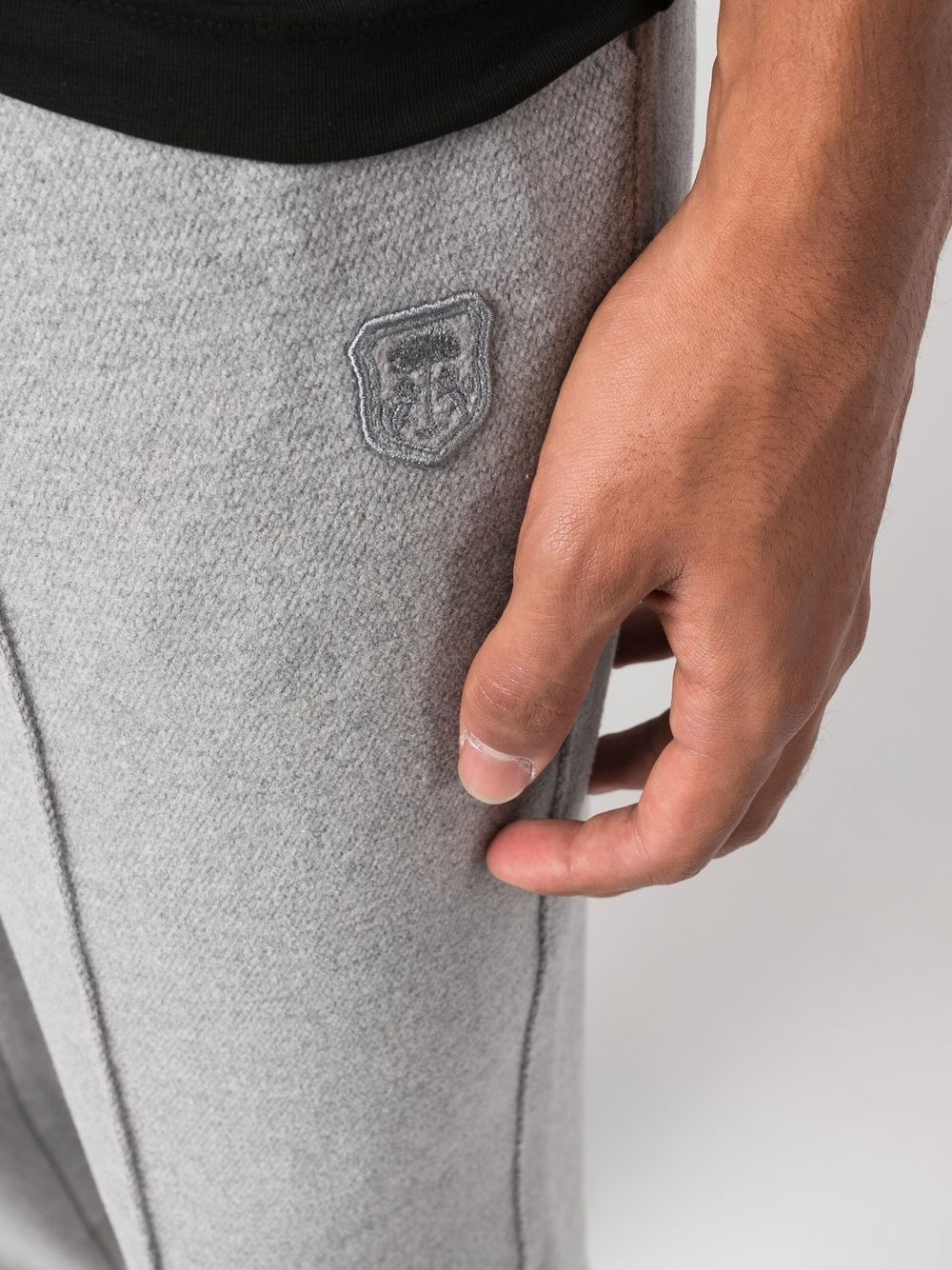tapered logo-patch joggers - 5