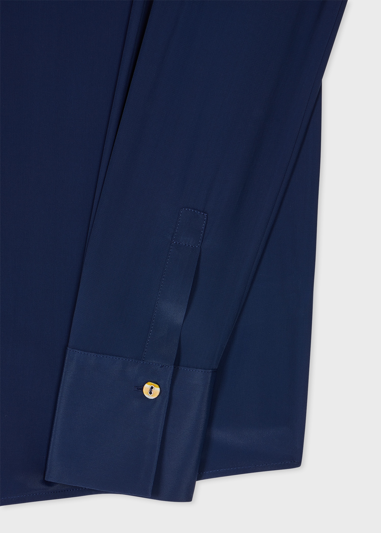 Women's Navy Silk-Blend Blouse - 2