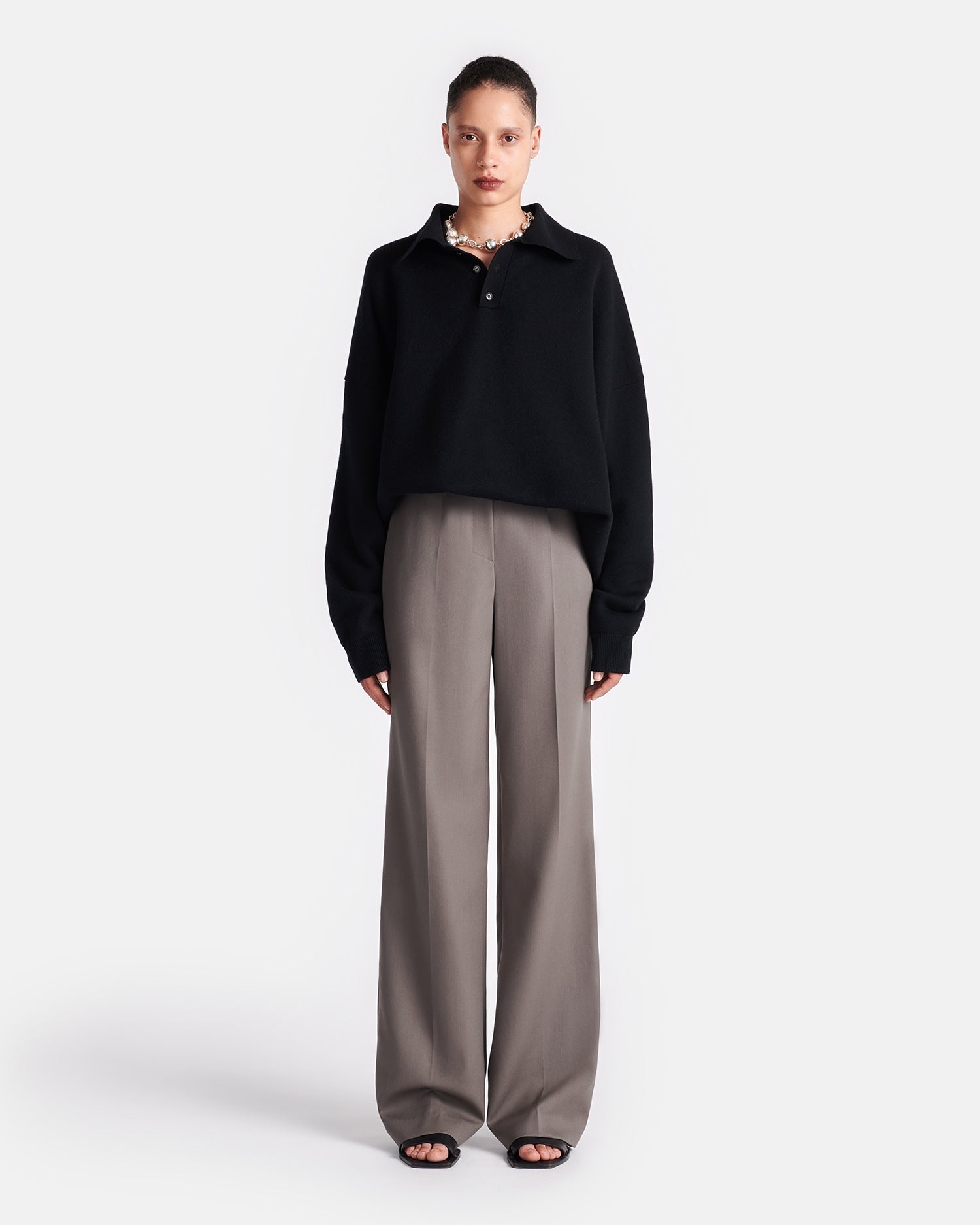 Plush Cashmere Polo-Neck Sweater - 6