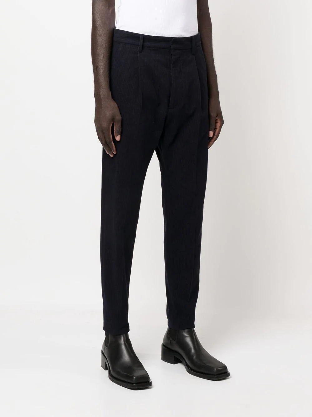 pinstripe tapered trousers - 3