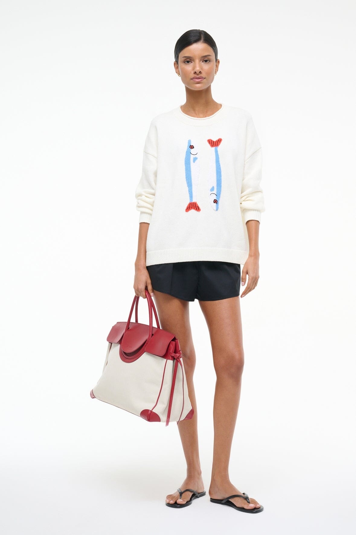 STAUD GIADA SWEATER PIER IVORY - 3