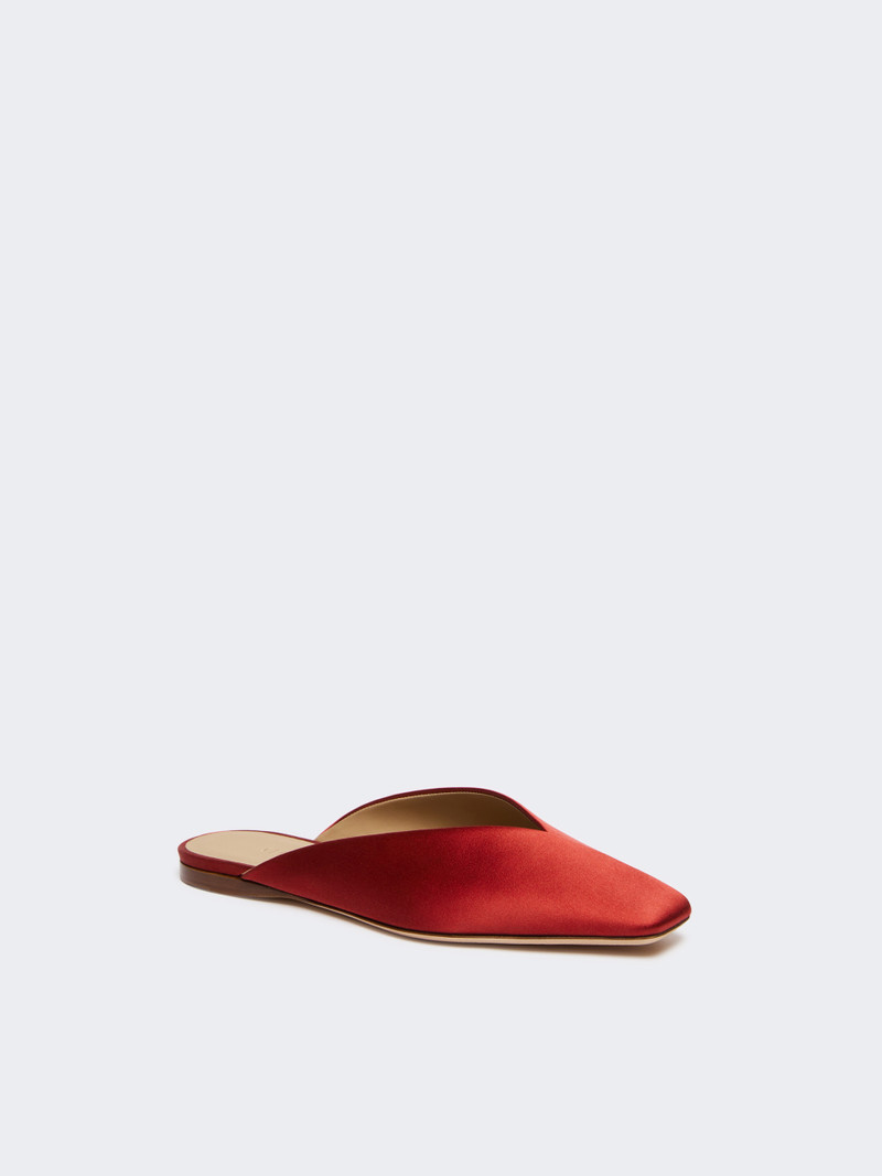 Max Mara SQUAREDMULE Viscose and silk satin mules outlook