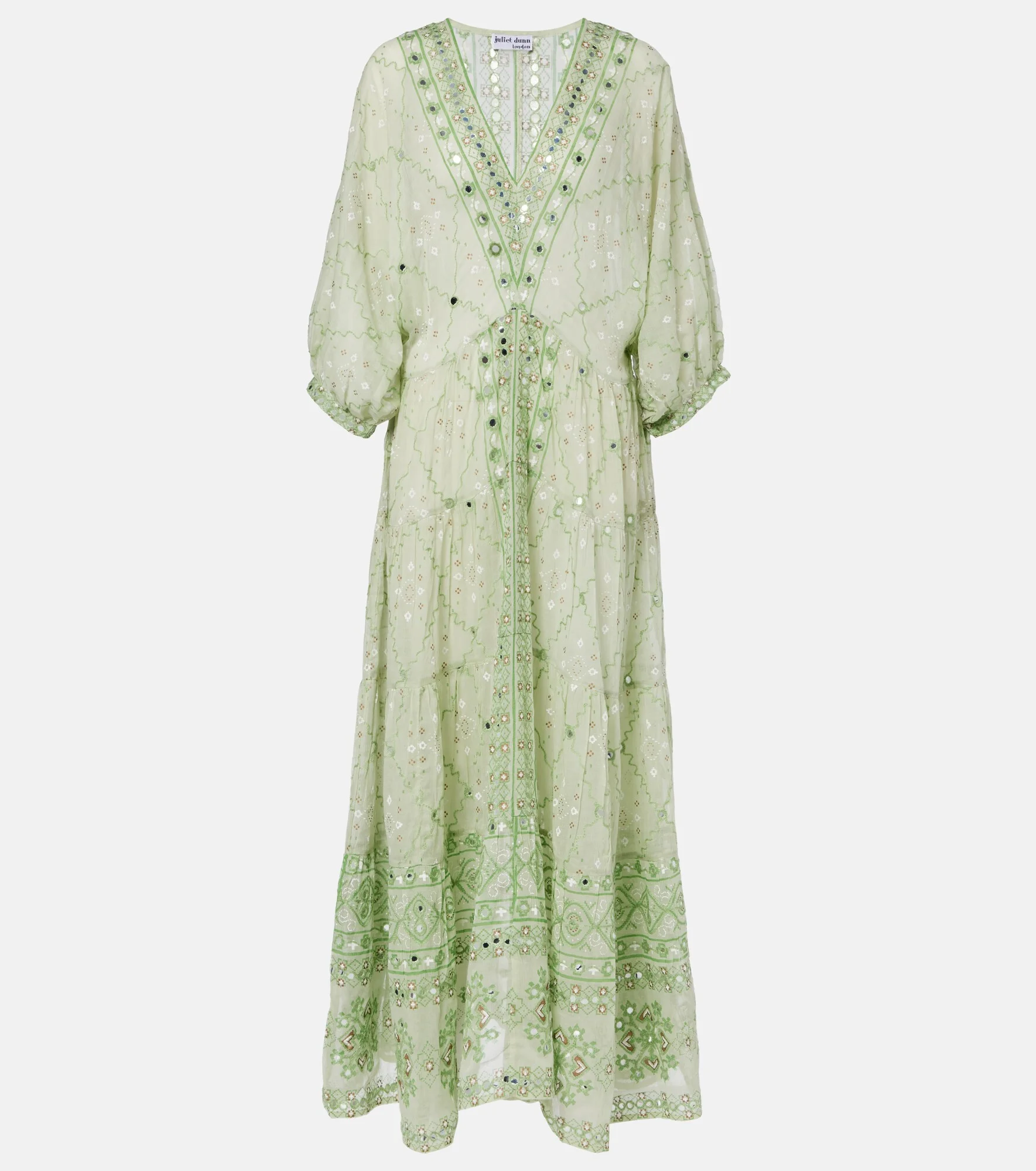 Embellished cotton maxi dress - 1
