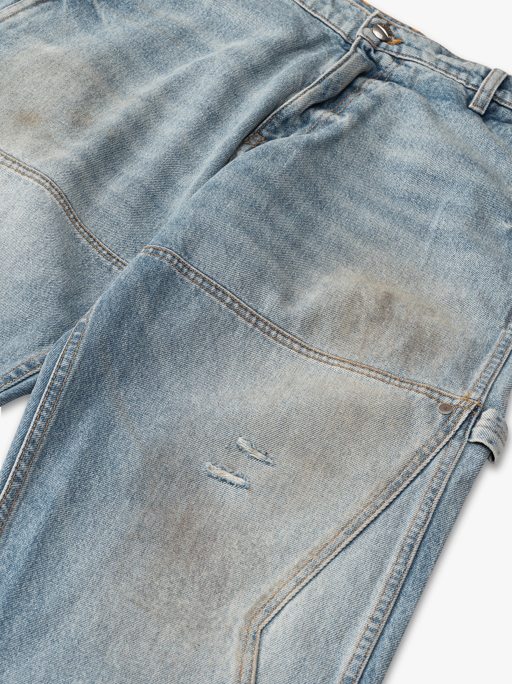 REZA DENIM DOUBLE KNEE PANT - 4