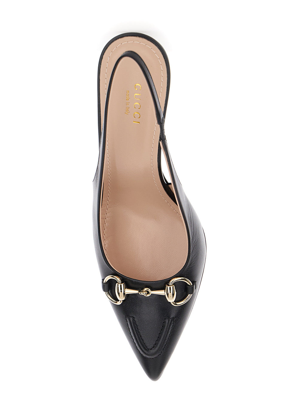 Gucci Women 'Erin' Black Slingback Pumps With Horsebit Detail In Leather Woman - 4