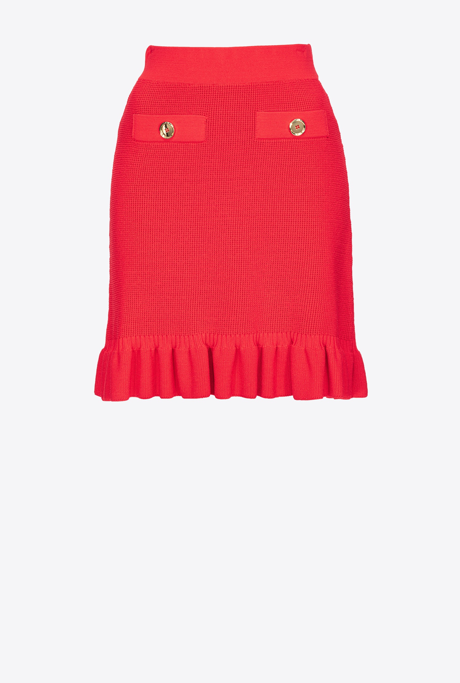 KNIT MINI SKIRT WITH FLOUNCE - 1