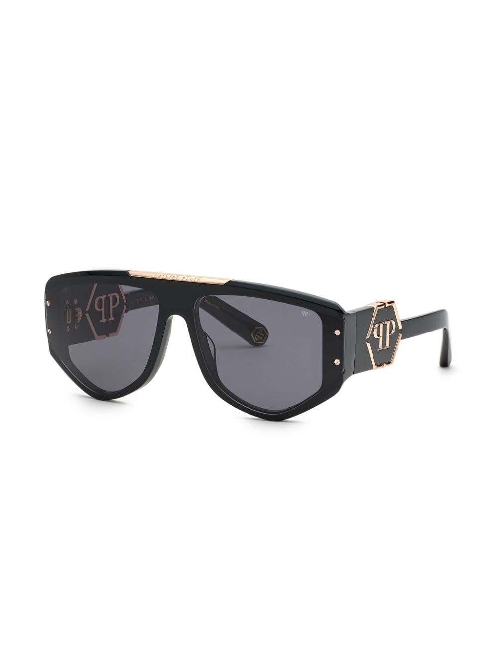 Rectangular logo-plaque sunglasses - 2