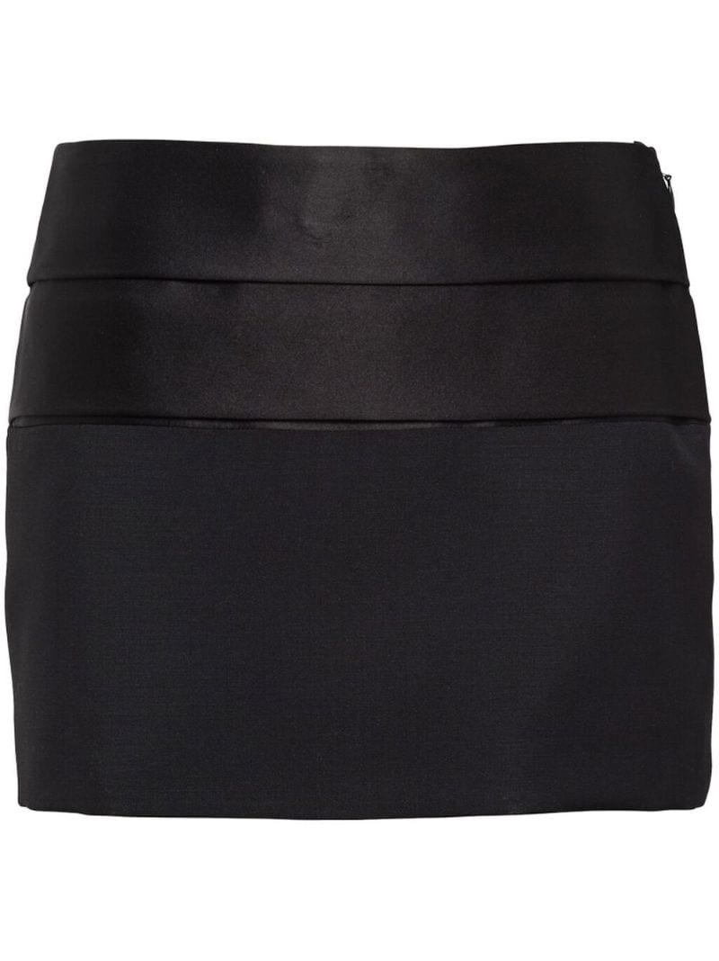 triangle-logo panelled miniskirt - 1