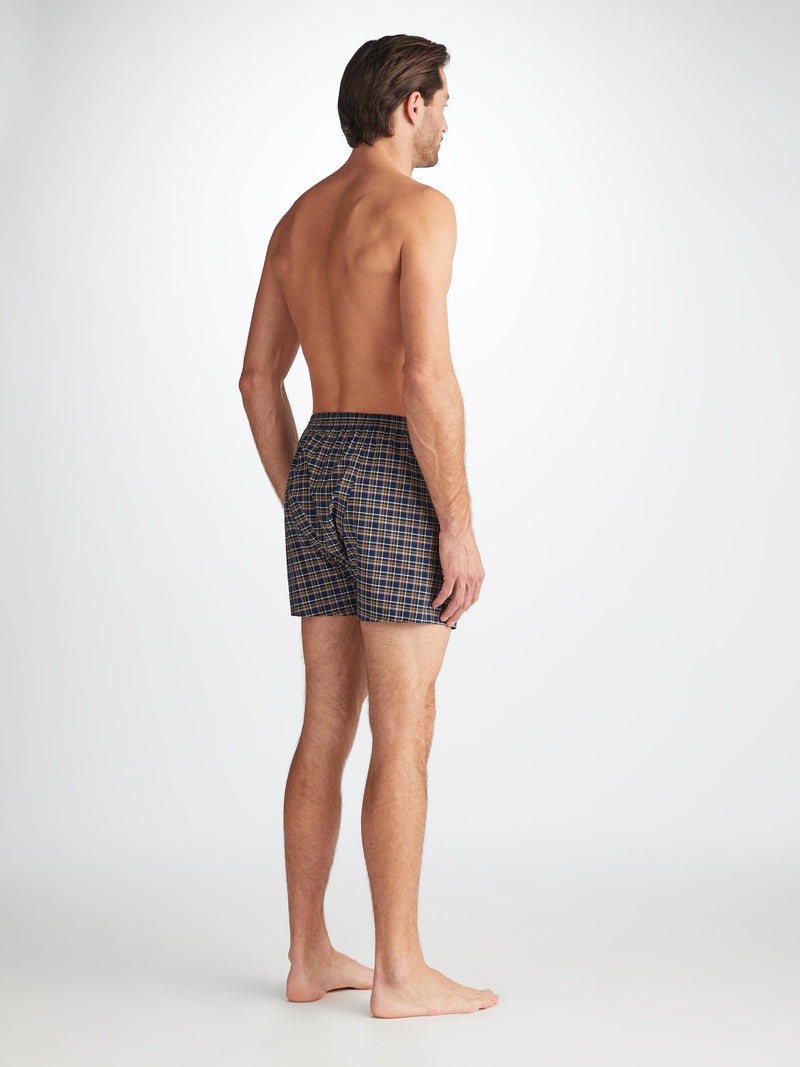 Men's Classic Fit Boxers Barker 37 Cotton Navy - 4