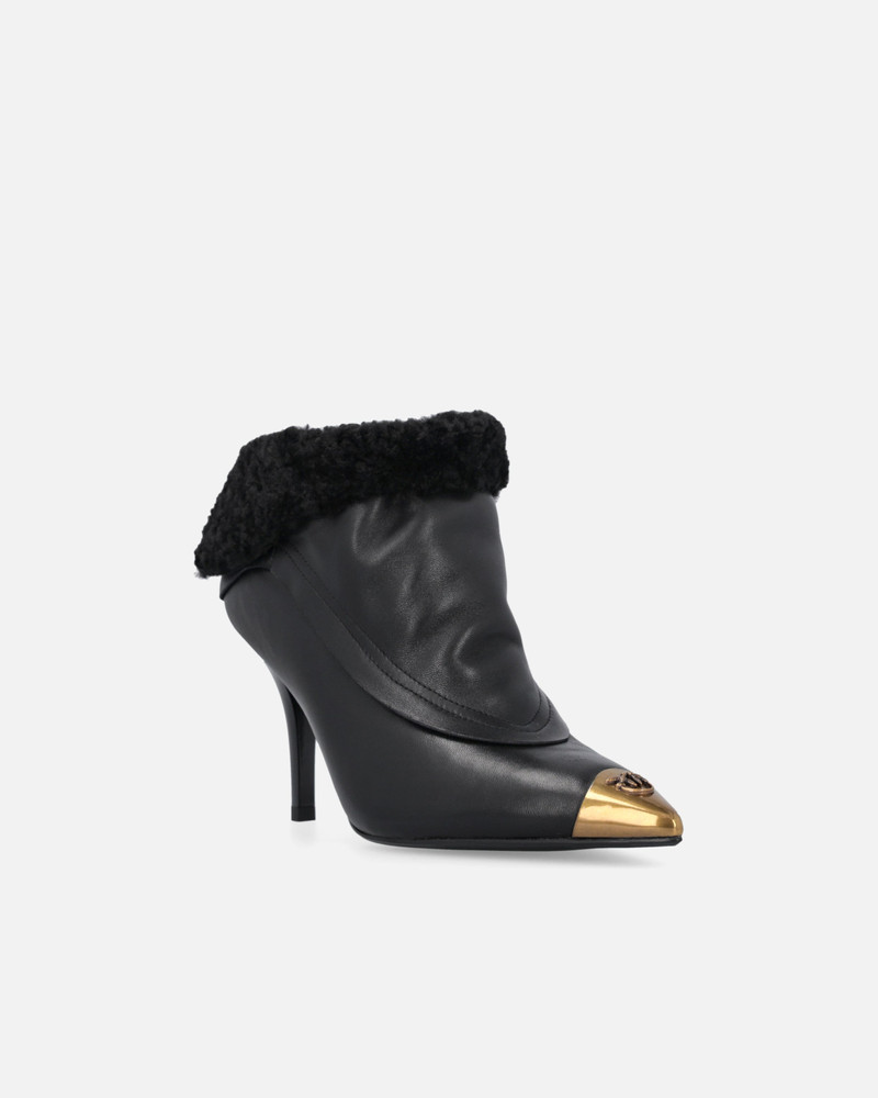 BOOTIES WITH FAUX FUR AND METAL TOE 4