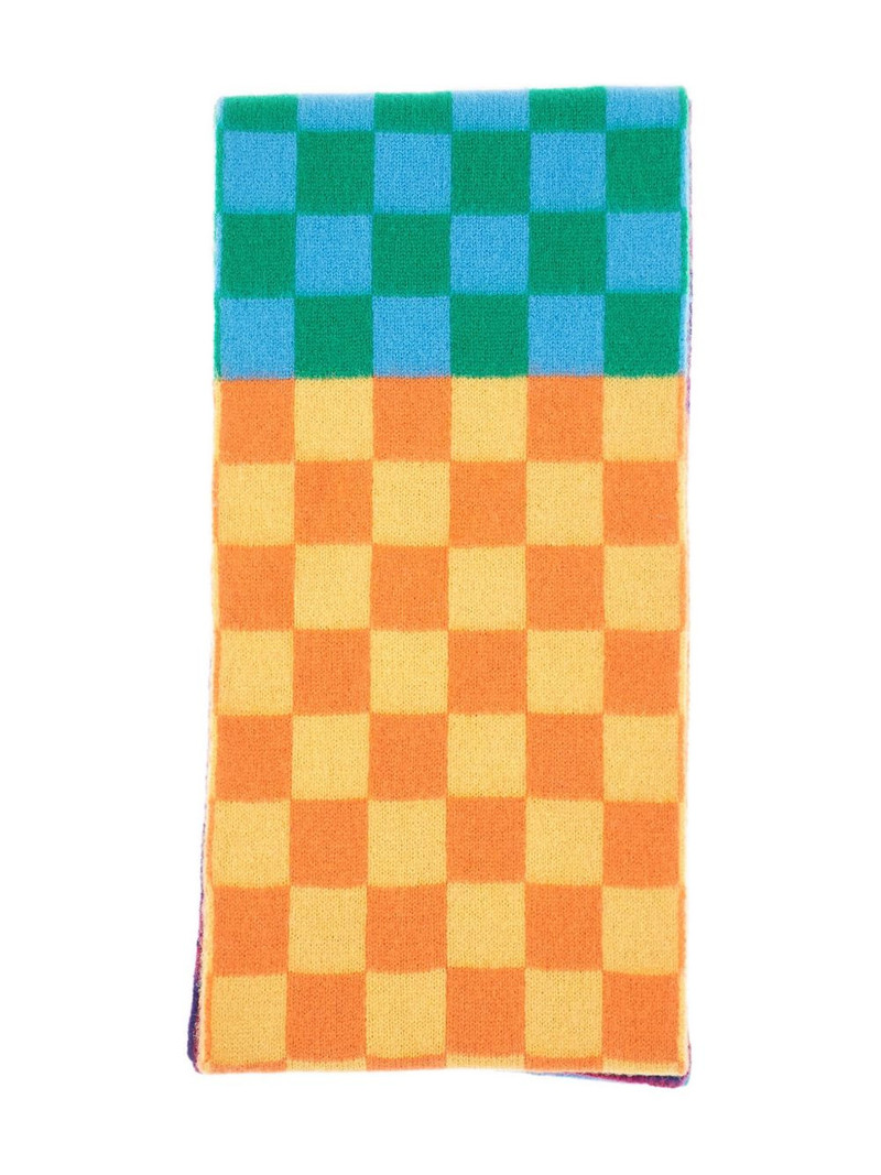 Cosmic checkerboard-pattern scarf 1