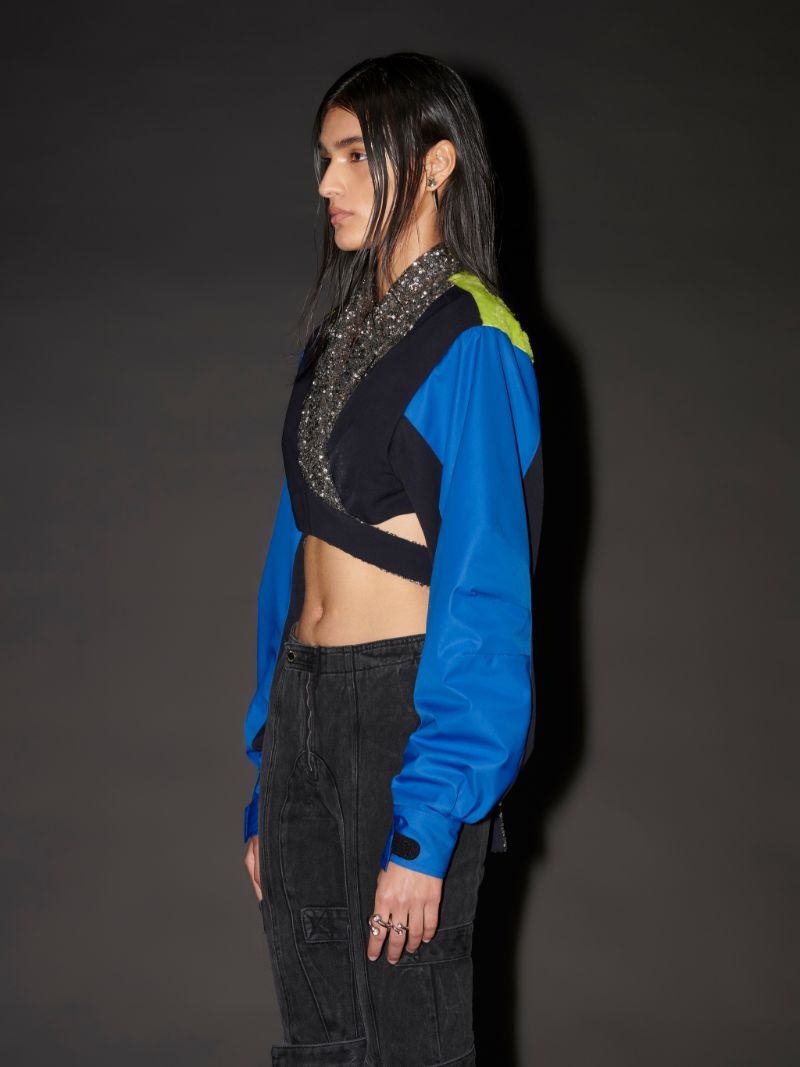 CROPPED SEQUIN JACKET - 5