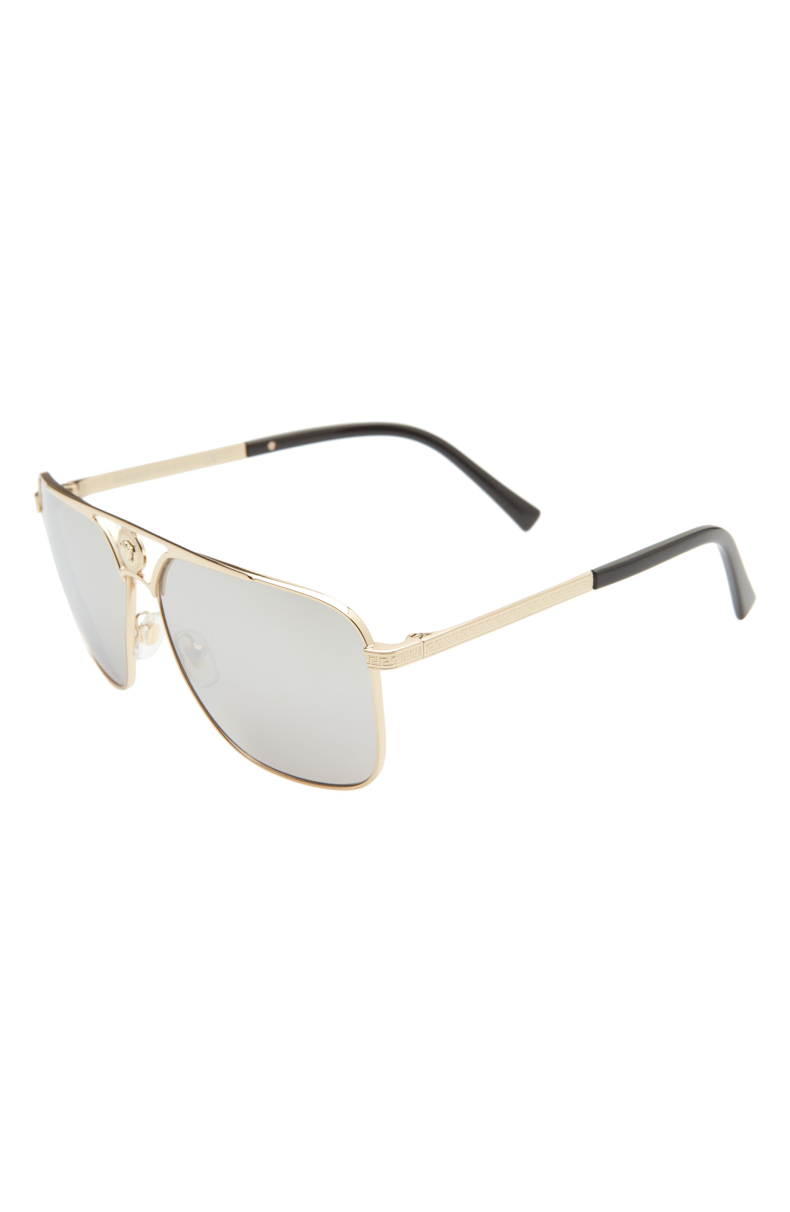 61mm Mirrored Aviator Sunglasses - 2