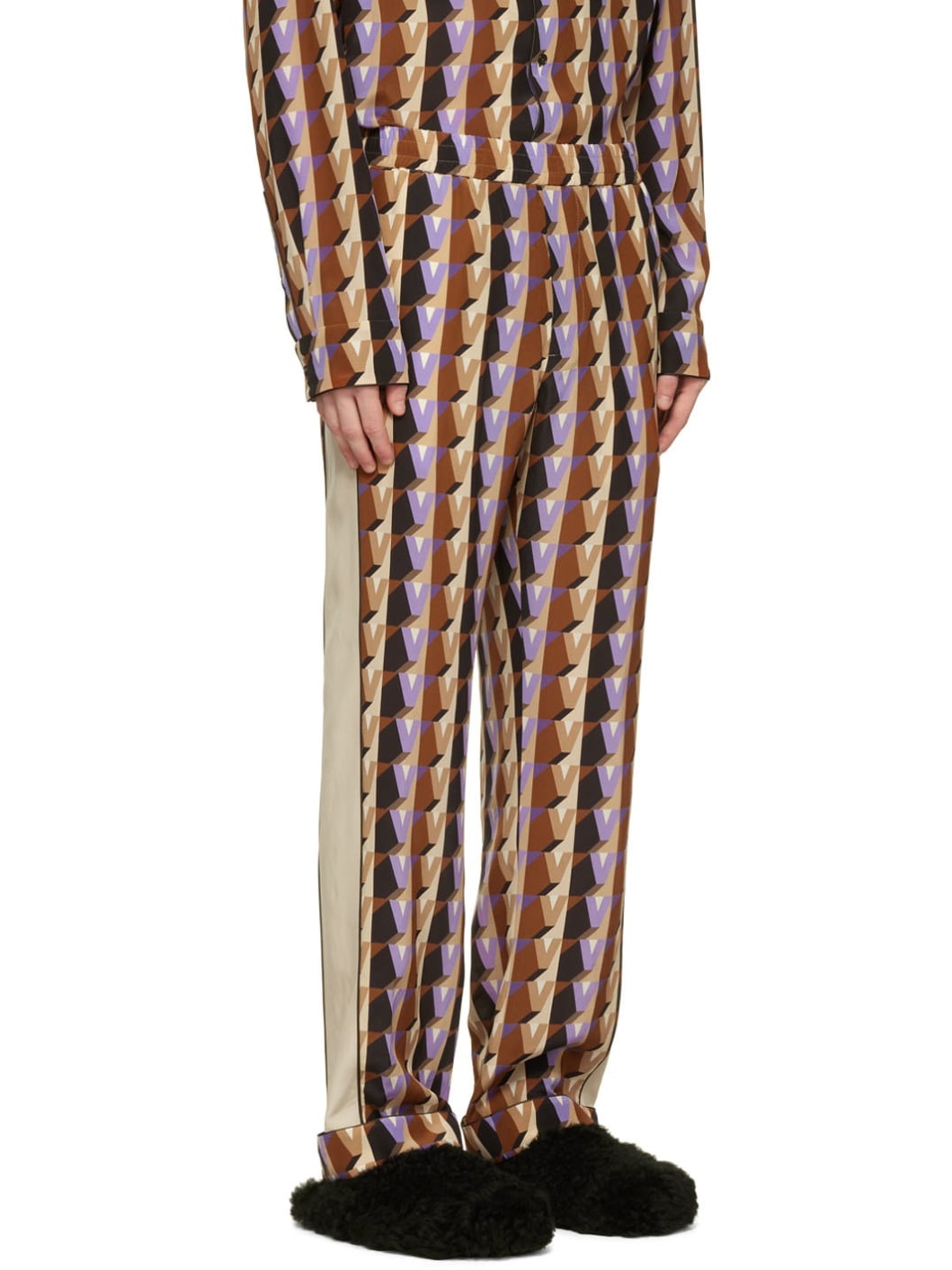 Multicolor 'V' Pyjama Pants - 2