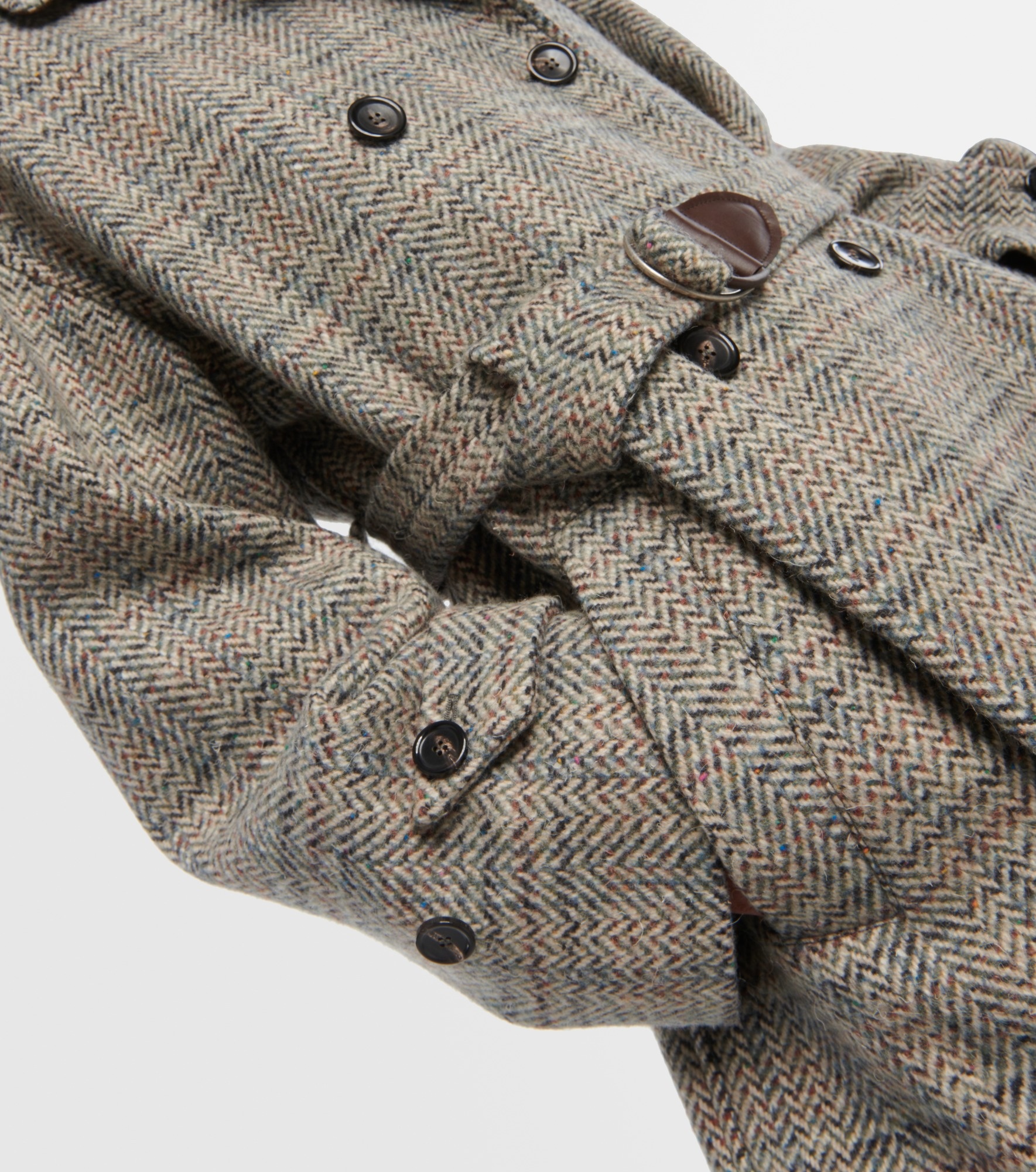 Herringbone wool and cashmere-blend coat - 5