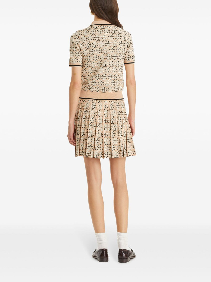 monogram jacquard polo top 3