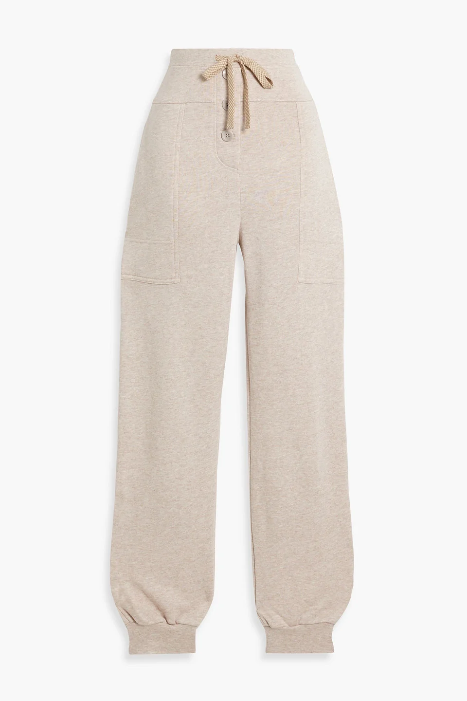 Calla French cotton-blend terry track pants - 1