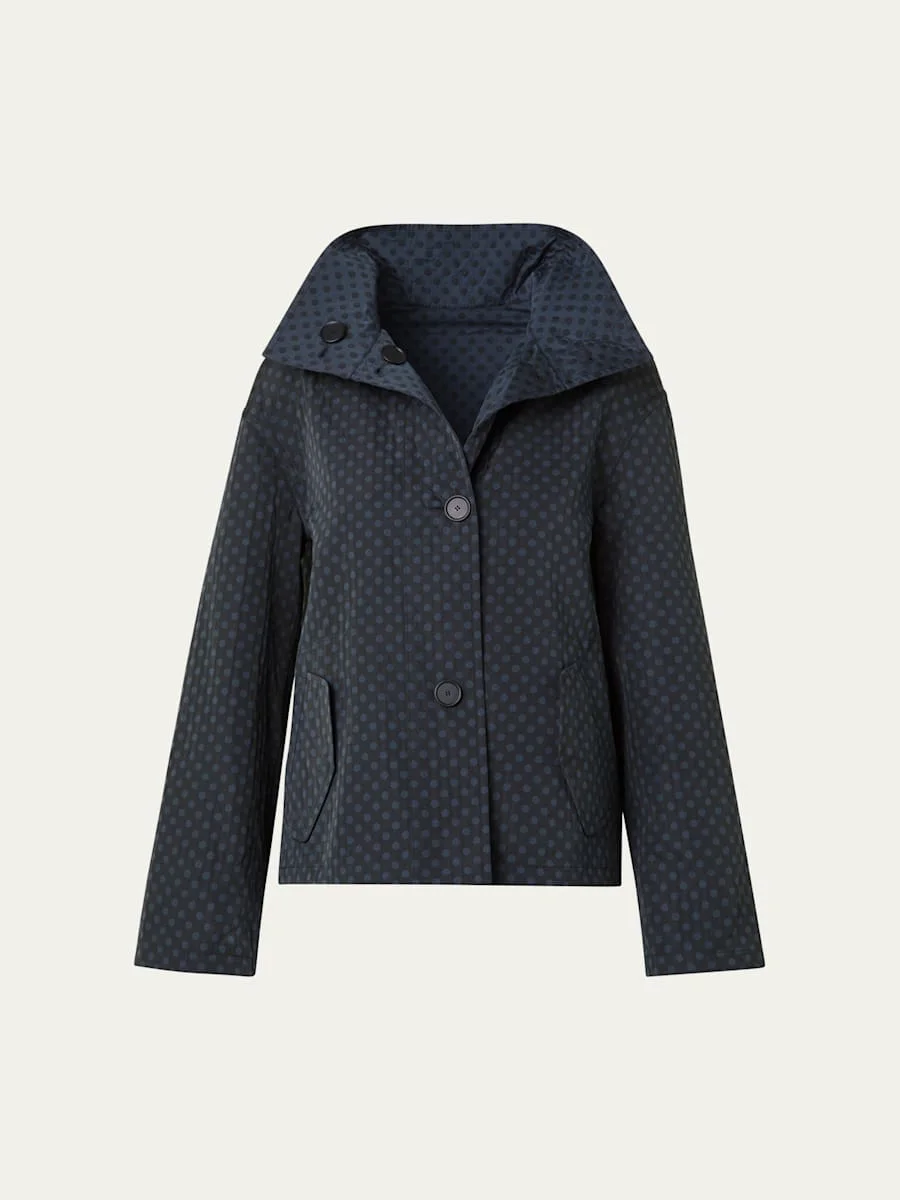 Polka-Dot Single-Breasted Jacket - 1