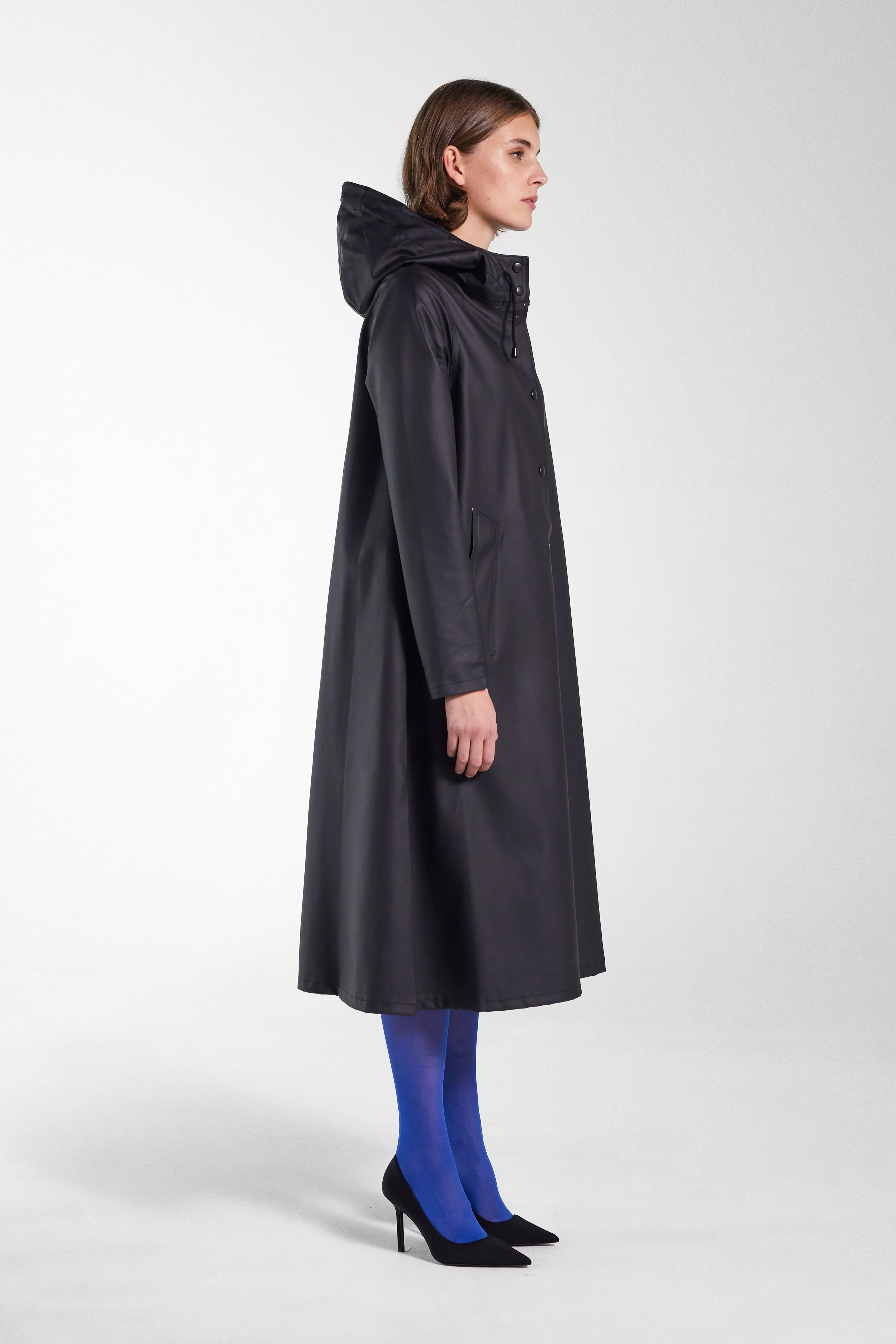 Mosebacke Long Raincoat Black - 1