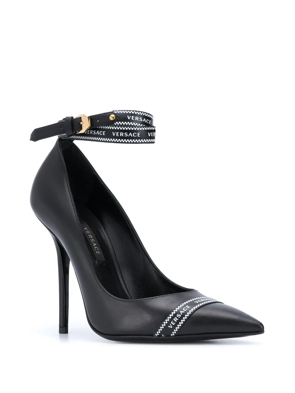 logo-band pointed pumps - 2