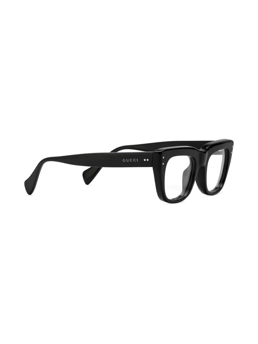 polished square-frame glasses - 2