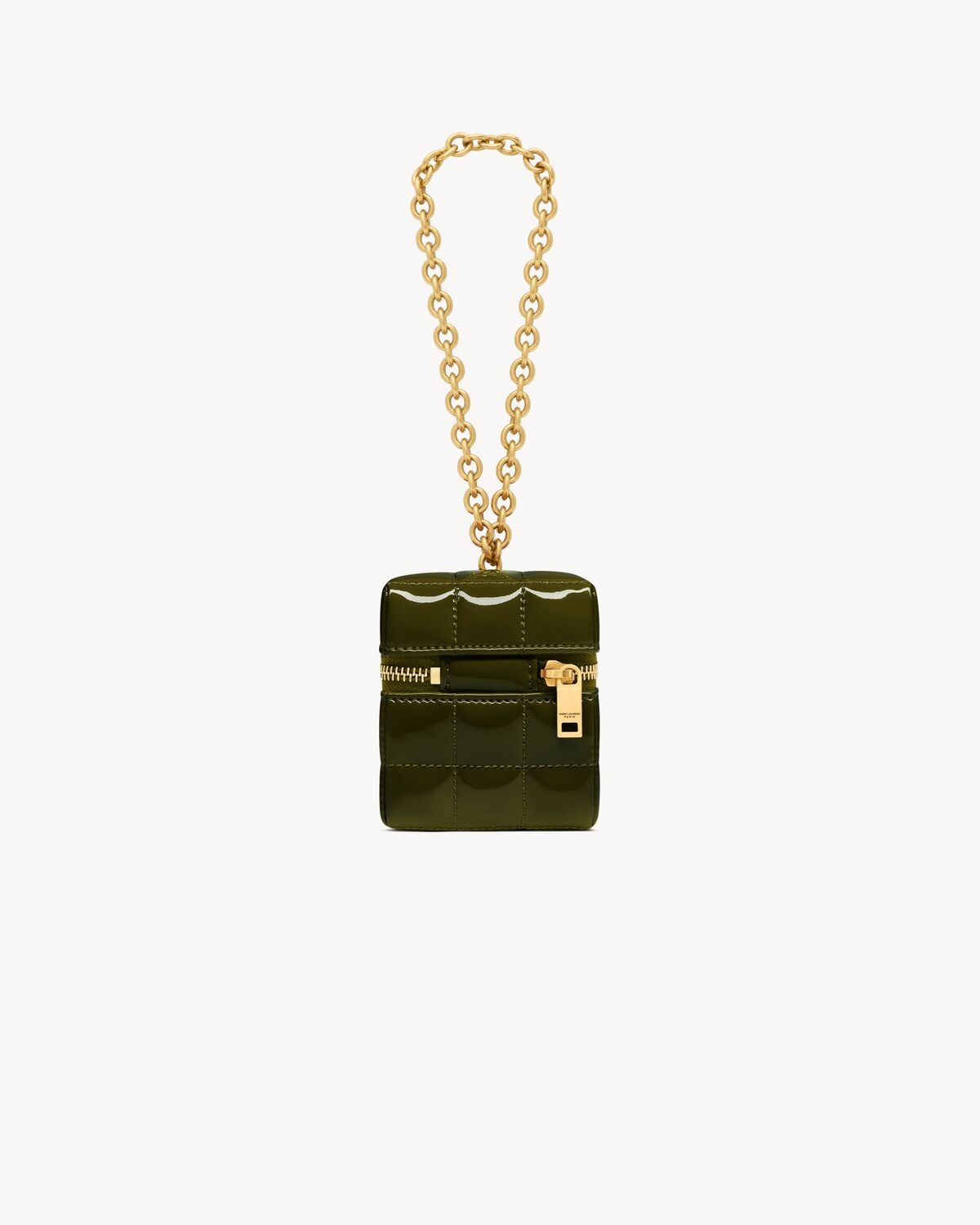 CASSANDRE MATELASSÉ CARRÉ MINI CUBE IN PATENT LEATHER - 2