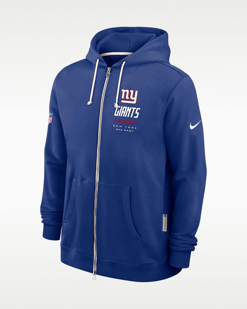 New York Giants Sideline Standard Issue Men's Nike Dri-FIT NFL Full-Zip Hoodie 1