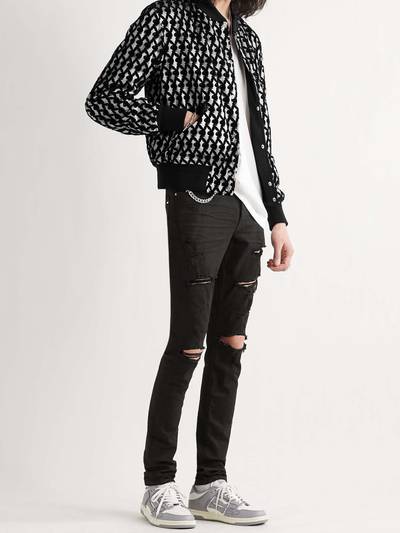 AMIRI Thrasher Plus Skinny-Fit Distressed Stretch-Denim Jeans outlook