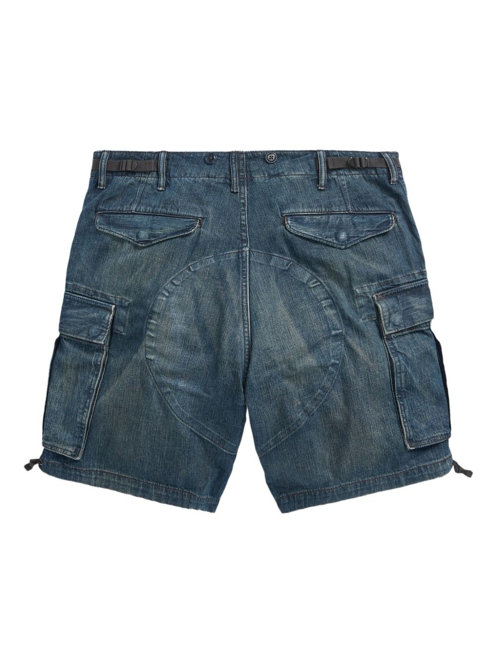 cargo denim shorts - 2