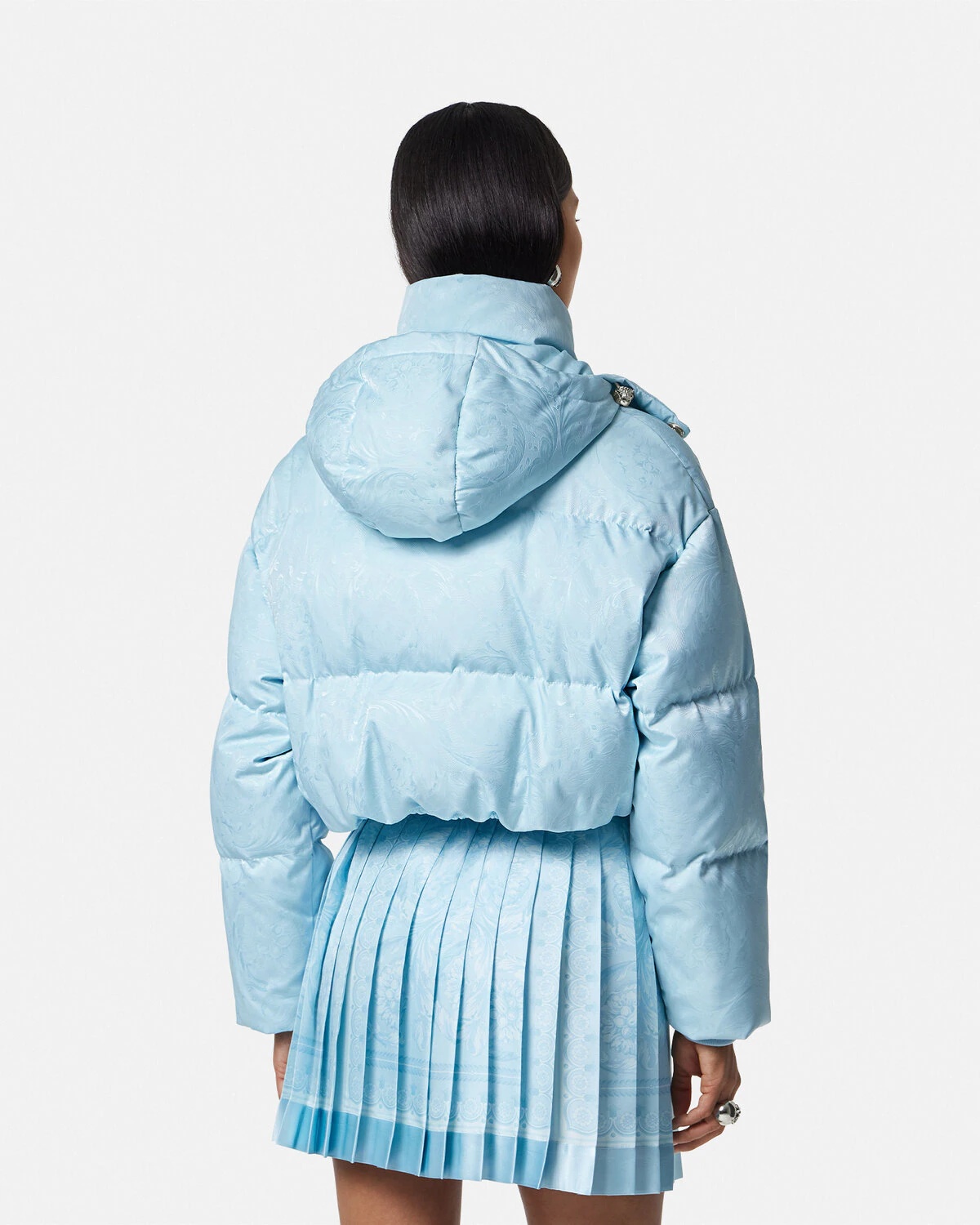 Barocco Jacquard Nylon Down Jacket