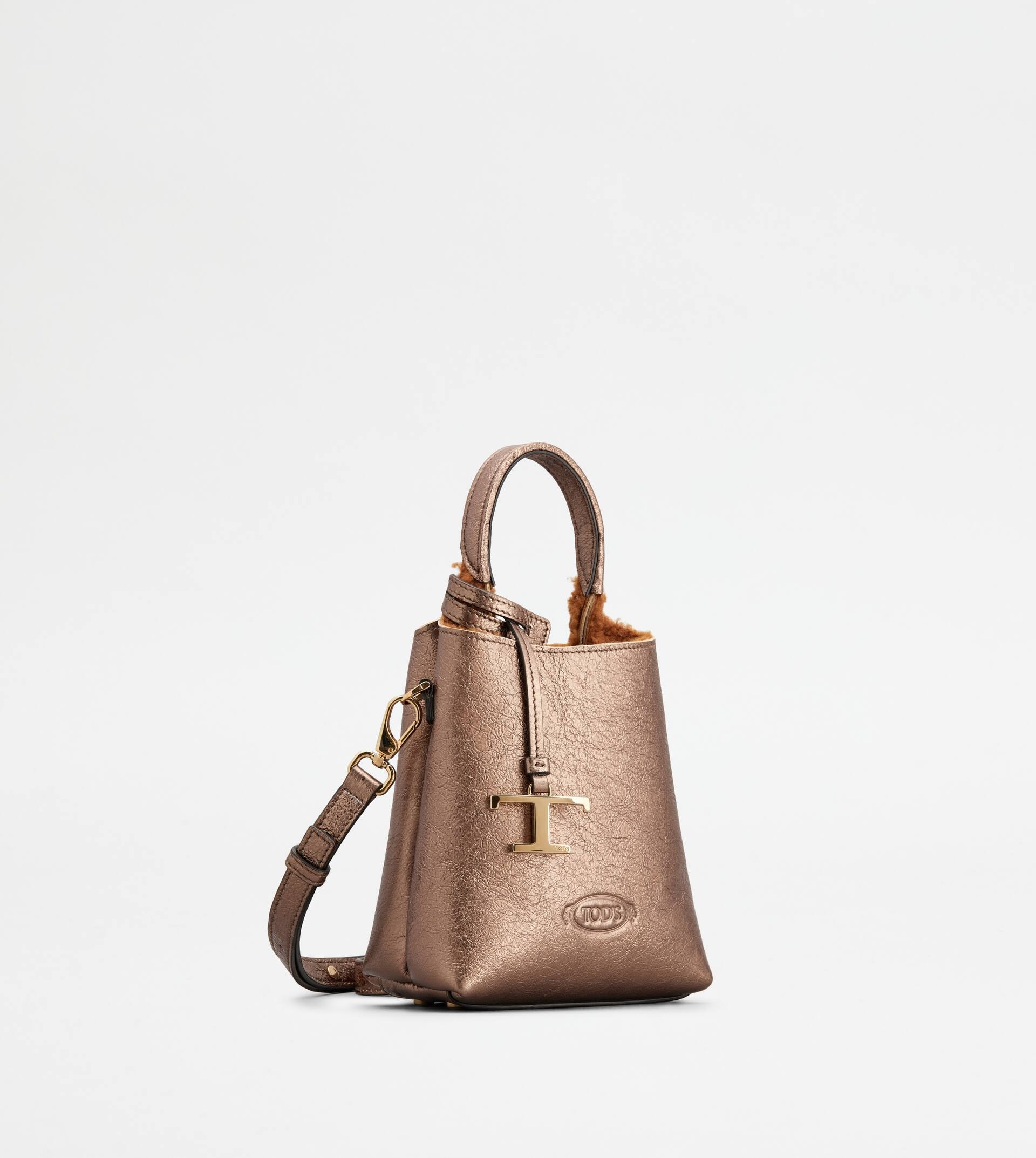 MICRO BAG IN LEATHER - BROWN - 2