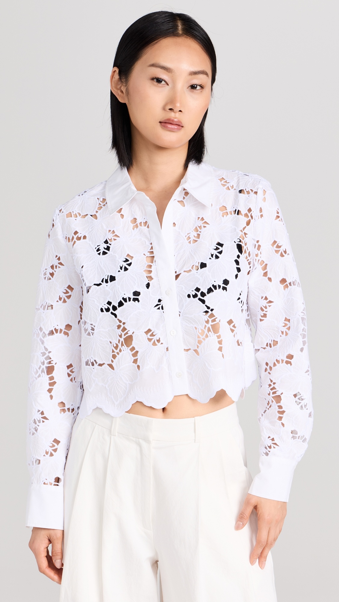 Seychelle Lace Cropped Blouse - 6
