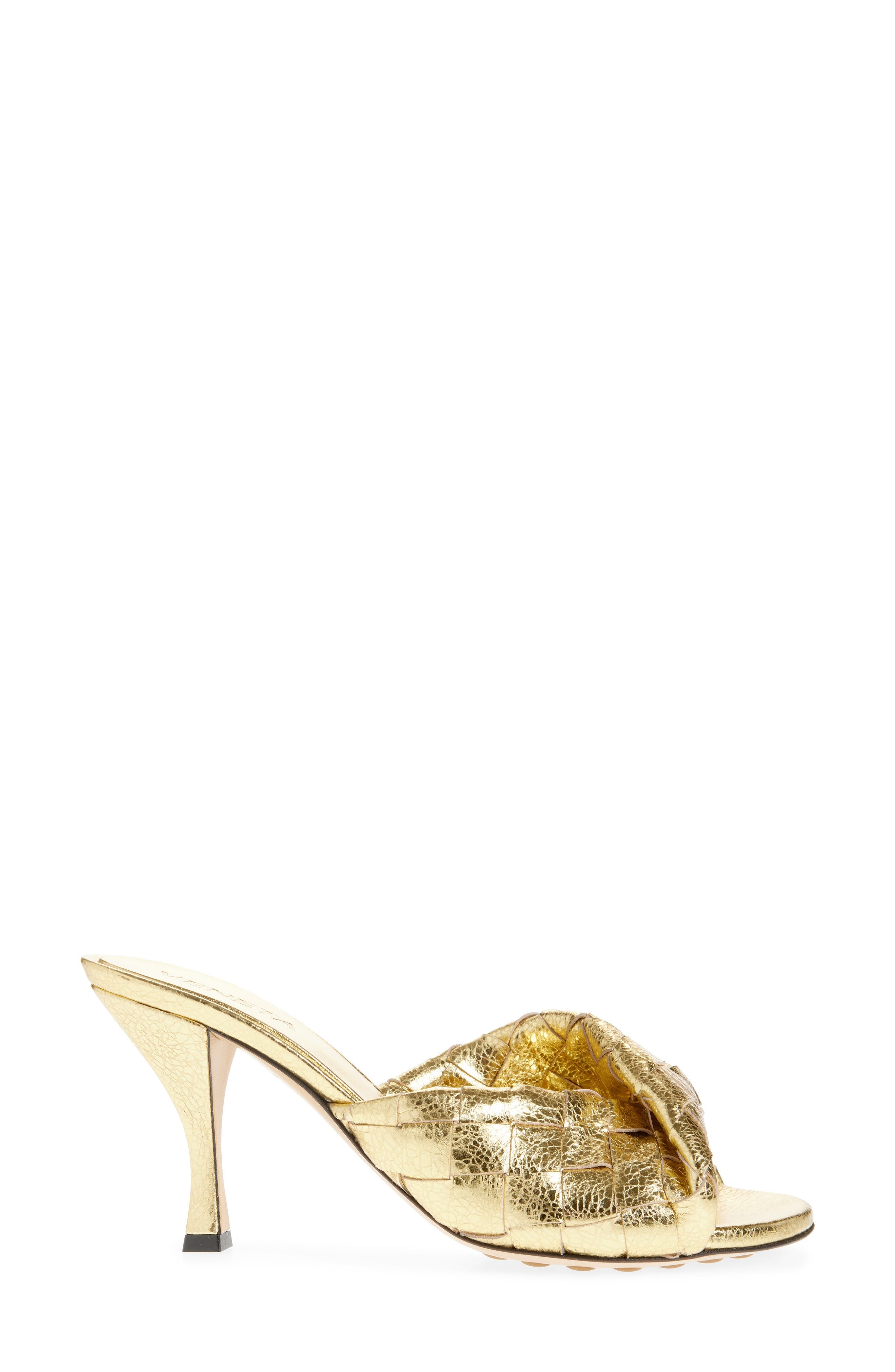 Bottega Veneta Blink Intrecciato Sandal in Gold at Nordstrom - 3
