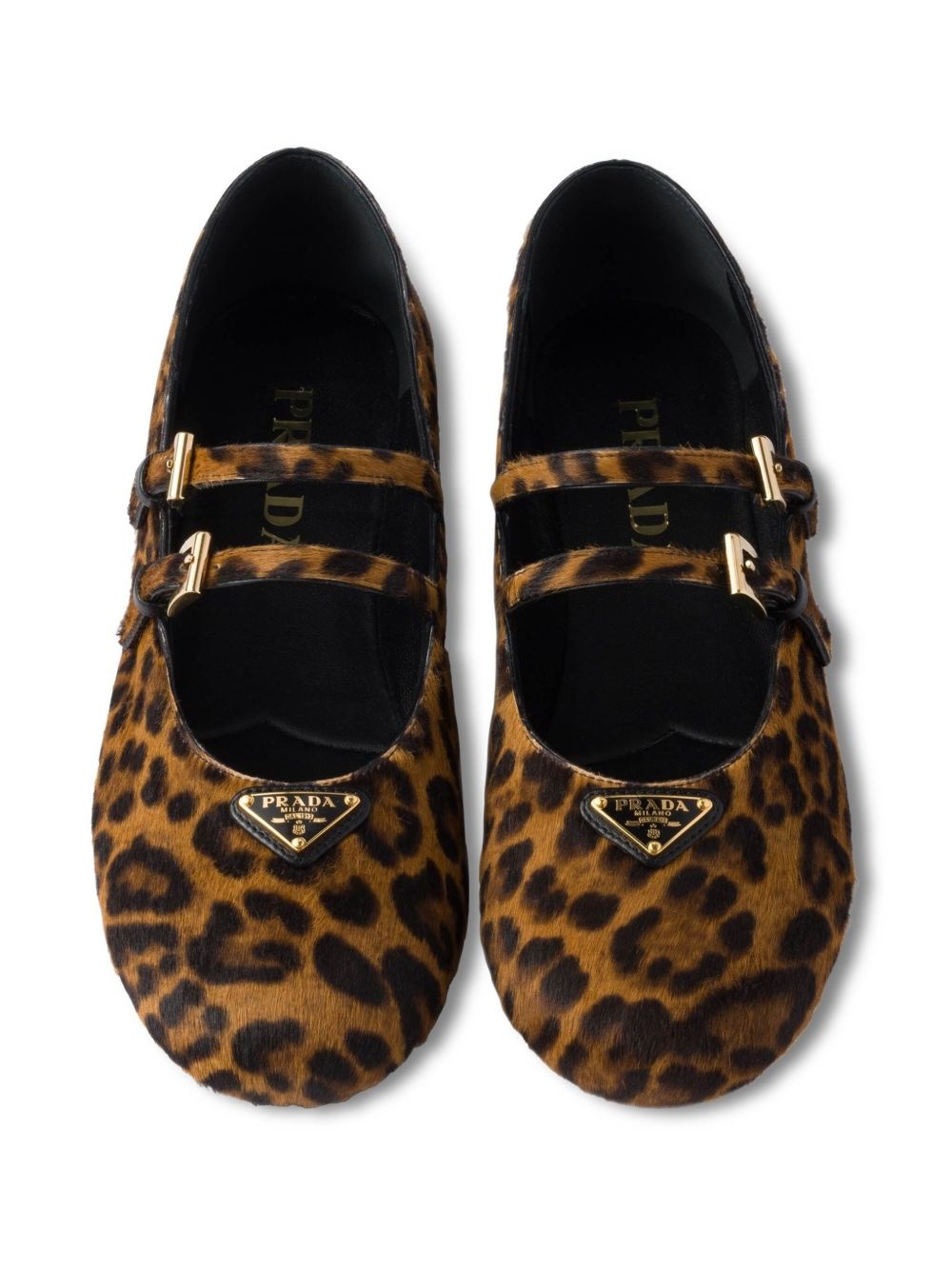 leopard-print ballerina flats - 4