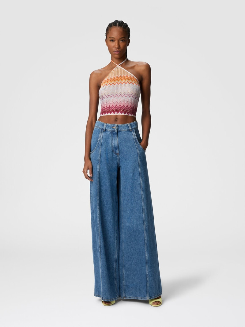 Missoni Lamé zigzag viscose blend top with halter neckline outlook