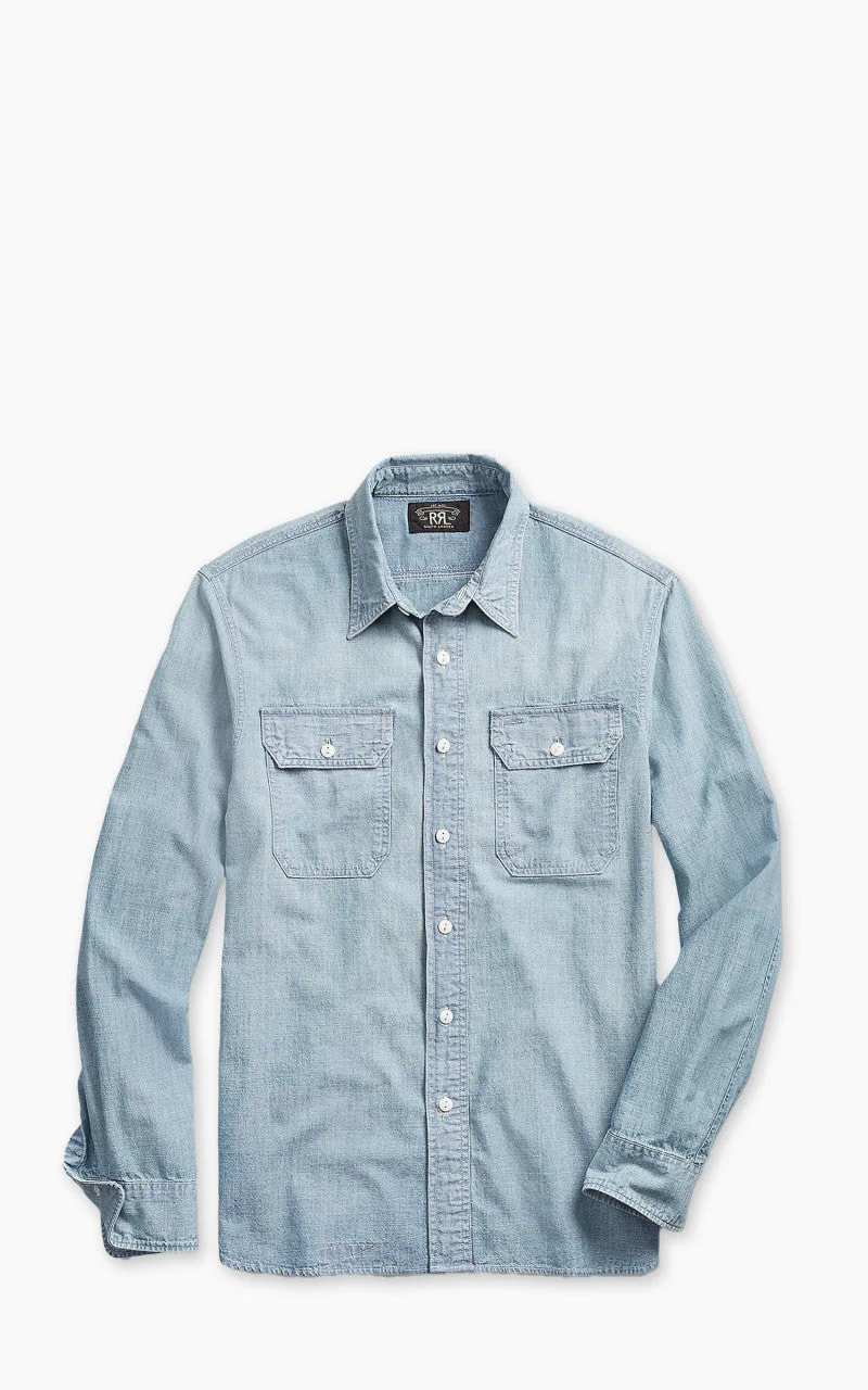 RRL ILLINOIS WORK SHIRT CHAMBRAY INDIGO - 1