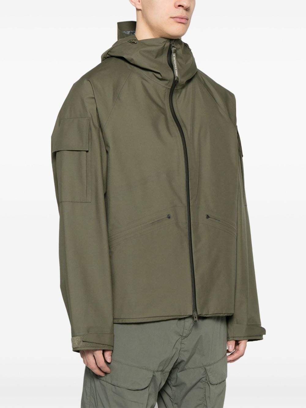 logo-patch hooded jacket - 3