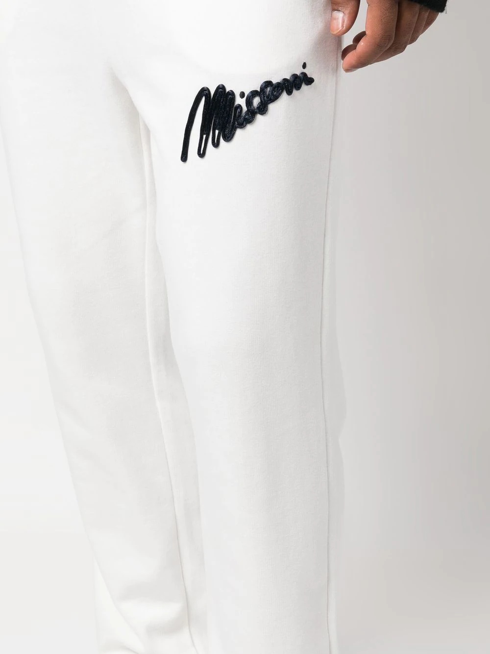 embroidered-logo cotton track pants - 5