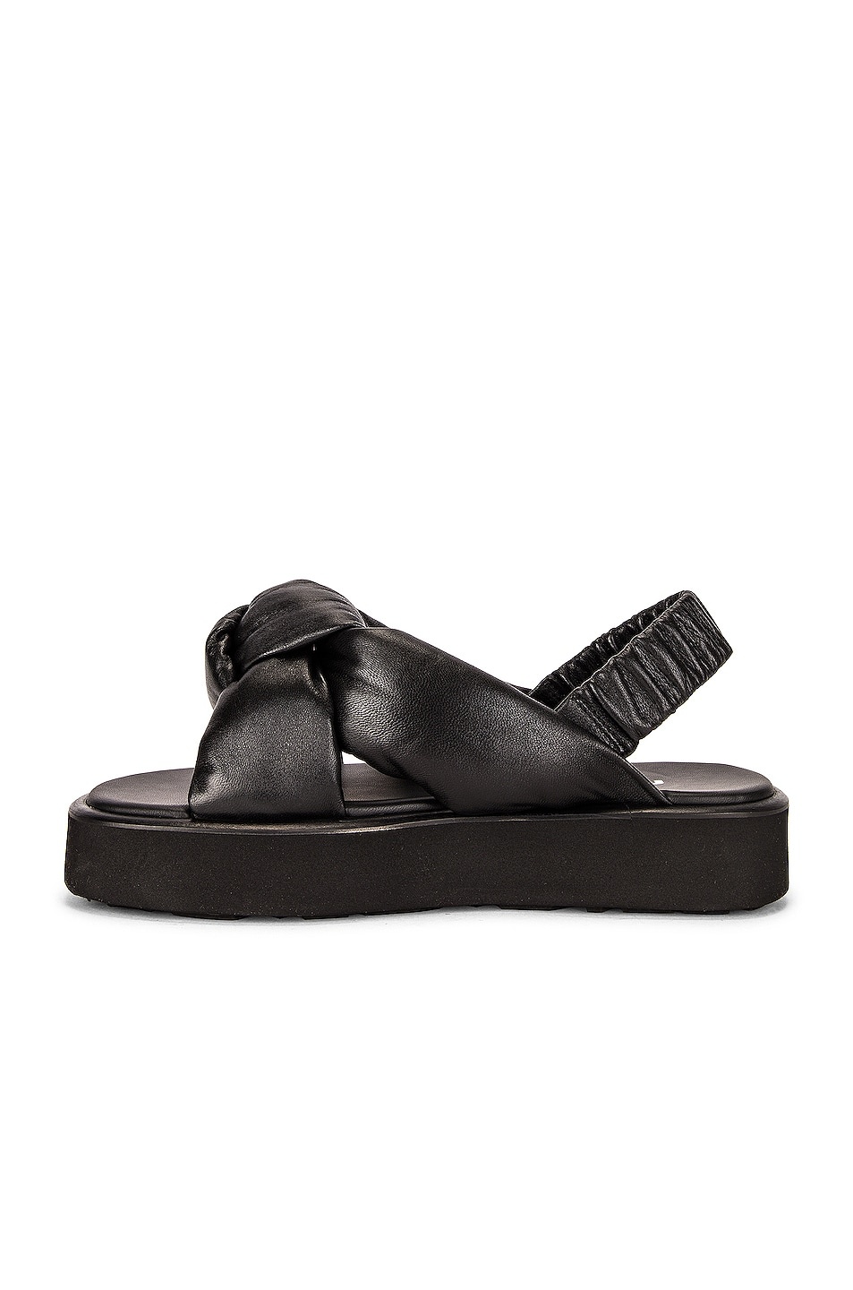 Padded Leather Flatform Sandals - 5