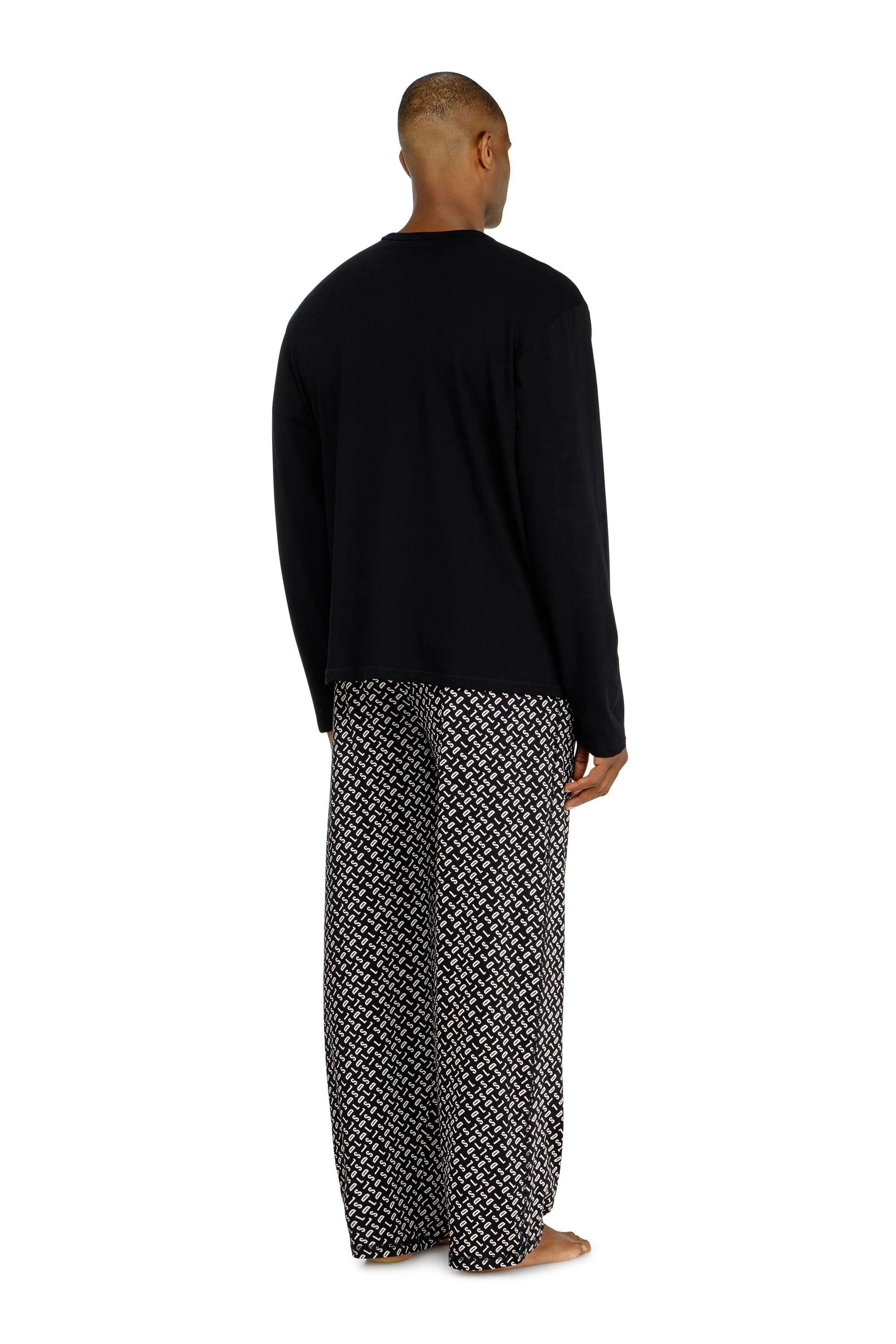 PYJAMA SET IN COTTON WITH PRINTED BOTTOMS - 1
